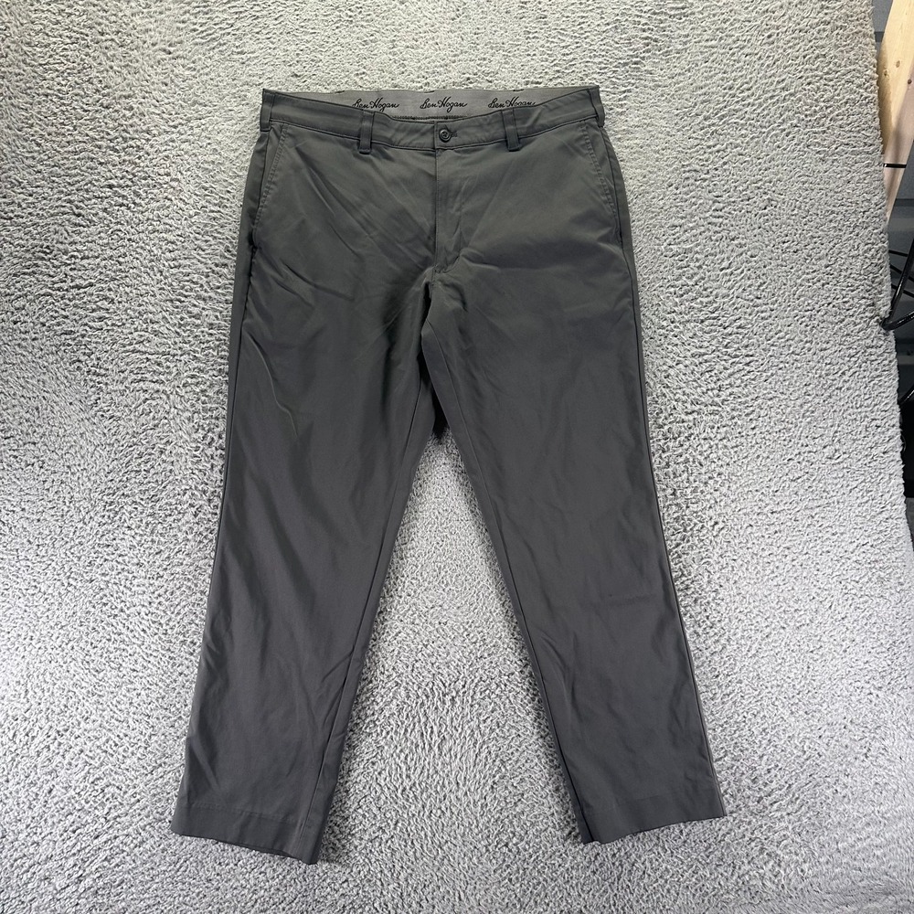Ben Hogan Pant Men's 36x28 Gray Polyester Golf Straight Leg Performance Sports